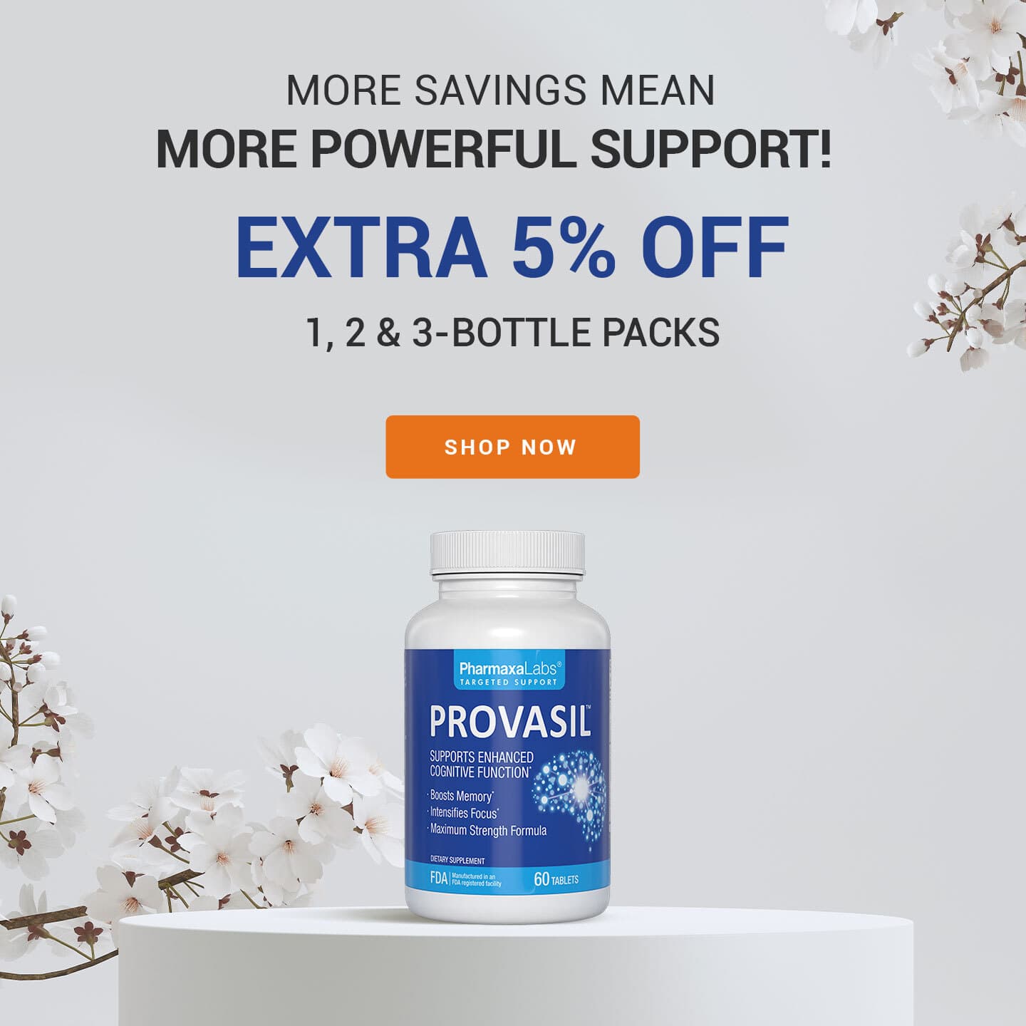 Provasil Flash Sale - Extra 5% Off 1, 2 & 3-Bottle Packs