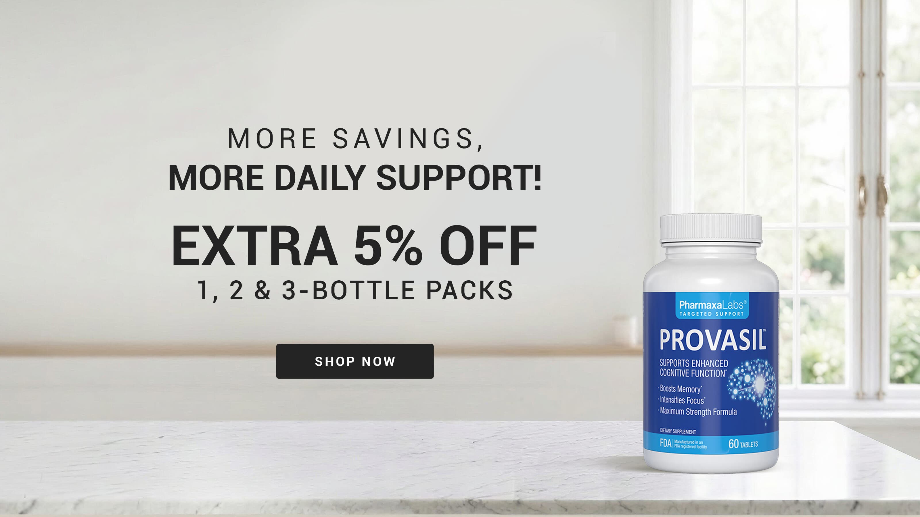 Provasil Flash Sale — Extra 5% Off 1, 2 & 3-Bottle Packs